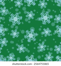 Christmas illustration in monochromatic colours on festive white background. Snowflake Background