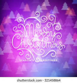 Christmas illustration on blurred background