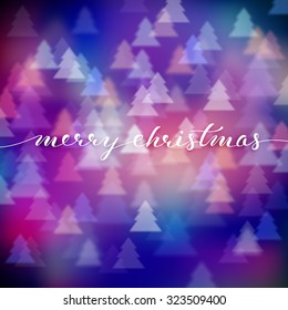 Christmas illustration on blurred background