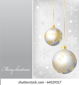 Christmas illustration on a silver background. Vector.