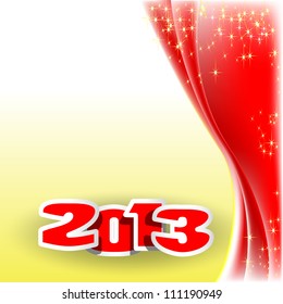 Christmas illustration on yellow background. Vector.