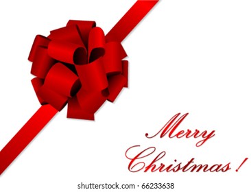 Christmas illustration of a red ribbon