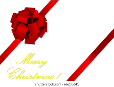 Christmas illustration of a red ribbon