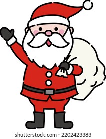 Christmas illustration of Santa Claus.