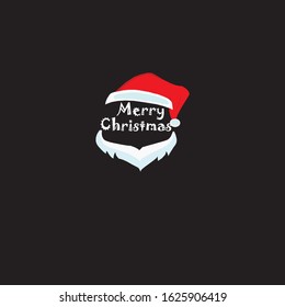 Christmas illustration, santa design, hat, abstract, art.