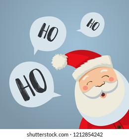 christmas illustration with Santa ho-ho-ho