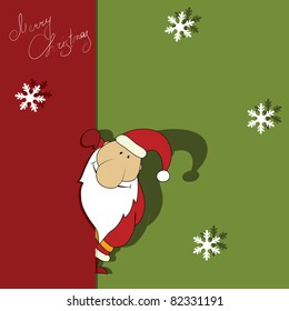 Christmas illustration with Santa. Series. Look more in my gallery