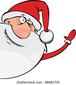 Christmas illustration of Santa with a smile