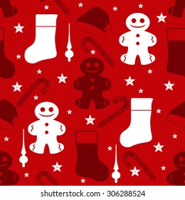 Christmas illustration seamless pattern