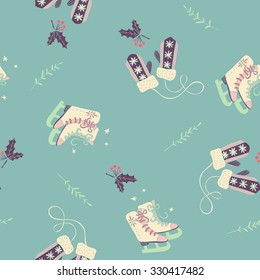 Christmas illustration. seamless pattern