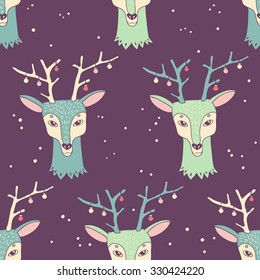 Christmas illustration. seamless pattern