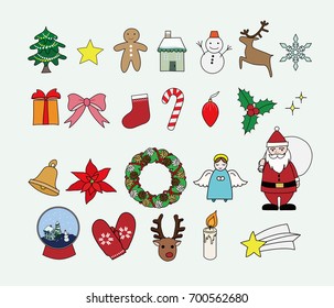 Christmas illustration set