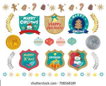 Christmas illustration set