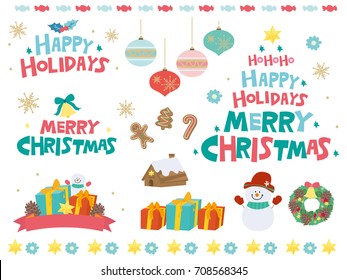 Christmas illustration set