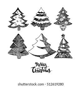 christmas illustration tree vector holiday celebration decoration