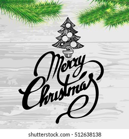 christmas illustration tree vector holiday celebration decoration