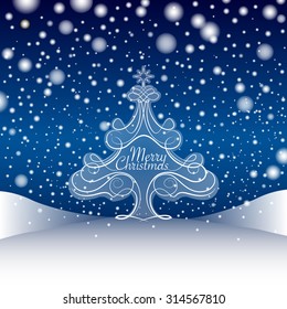 Christmas illustration, vector