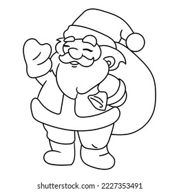 Christmas illustration vector for coloring book for kids