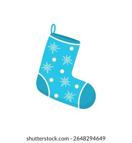 Christmas illustration vector. Modern pattern with warm socks and snow. Winter icon for greeting design. Fun cotton decoration in red for festive event. Cute cartoon foot cozy surprise.
