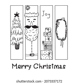 Weihnachtsgrafik-Vektordruck zum Drucken neuer Weihnachtsfeiertage Neues Jahr lustige Weihnachtsklauseln