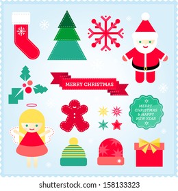 Christmas illustrations and icons