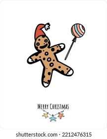 Christmas illustrations, from a set of vector color art on a transparent background "Christmas". Deer, snowman, snowflakes, Christmas toys and sweets.
