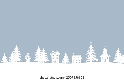 Fondo de Imagen de Navidades con paisaje urbano de invierno