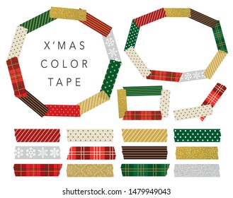Christmas image color tape frame
