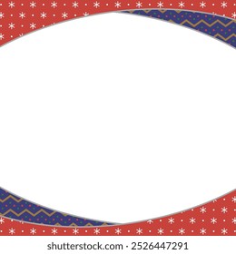 Christmas image frame, simple pattern, curved frame, square size