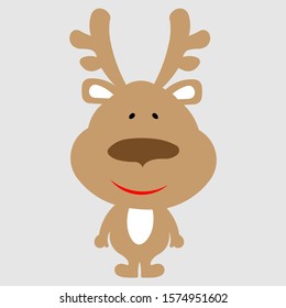 Christmas image of funny Santa Claus deer