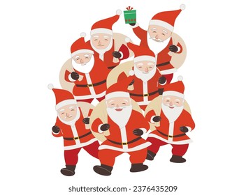 Christmas image illustration.  Santa Claus.
