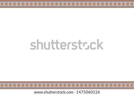 Christmas image nordic pattern flem, background illustration.Tricolor color.