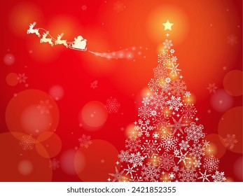 Christmas image red vector illustration