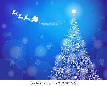 Christmas image vector illustration blue