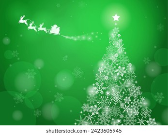 Ilustración vectorial de imagen de Navidad verde