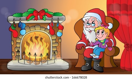 Christmas indoor theme 6 - eps10 vector illustration.