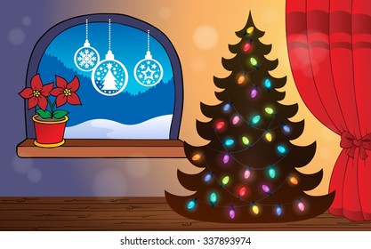 Christmas indoor topic 4 - eps10 vector illustration.