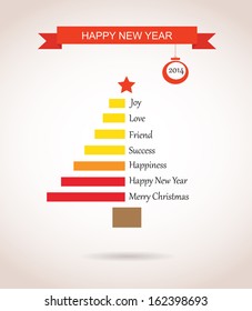 Christmas Infographic With Chart Tree And Greetings