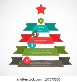 Christmas infographic set with charts and data elements