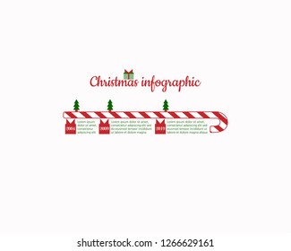 Christmas Infographics with Charts Design Vector Illustration
