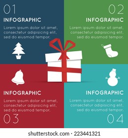 Christmas Infographics  Easy to Edit , adjust color and size. 