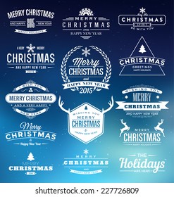 Christmas Insignia Set - Vector design elements, premium signs, labels, badges collection 