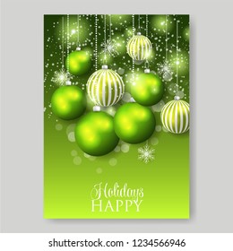 
Christmas invitation with Christmas balls