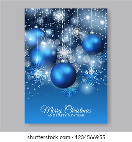 
Christmas invitation with Christmas balls