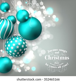 Christmas invitation with Christmas balls