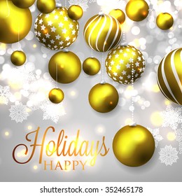 Christmas invitation with Christmas balls