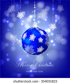 Christmas invitation with Christmas balls