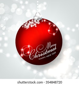 Christmas invitation with Christmas balls