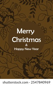 Cartão de convite de Natal com motivo batik