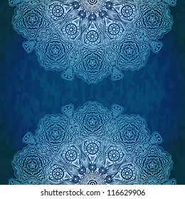 Christmas invitation card on grunge background with lace ornament. Winter template frame design for card.  Lace Doily.Can be used for packaging,invitations, Valentine's Day decoration,bag template.